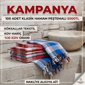 Toptan Klasik Hamam Peştemalı 100 Adet 